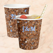 Golden Glass Bronze met Initialen Papieren Bekers