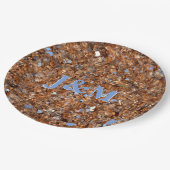 Golden Glass Bronze met Initialen Papieren Bordje (Gekanteld)