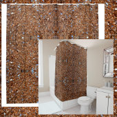 Golden Glass Brown Douchegordijn