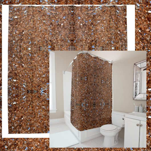 Golden Glass Brown Douchegordijn