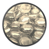 Golden Glass Stones Hockey Puck (Voorkant)