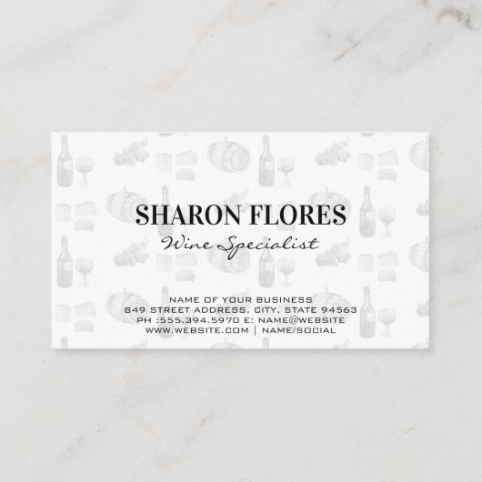 Golden Glass | Wijn Stain Visitekaartje (Achterkant)