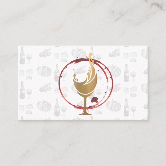Golden Glass | Wijn Stain Visitekaartje (Voorkant)