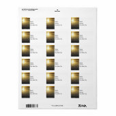 Golden Glassy Sand Etiket (Full Sheet)