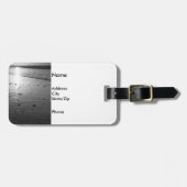 Golden Glassy Sand Grayscale Bagagelabel (Voorkant horizontaal)