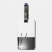 Golden Glassy Sand Grayscale Bagagelabel (Achterkant verticaal)