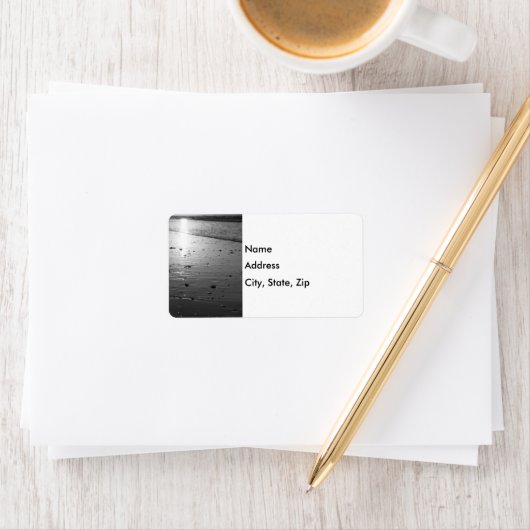 Golden Glassy Sand Grayscale Etiket (Insitu)