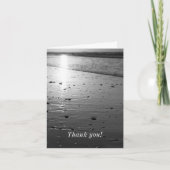 Golden Glassy Sand Grayscale Hartelijk dank Bedankkaart (Voorkant)