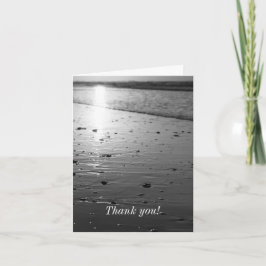 Golden Glassy Sand Grayscale Hartelijk dank Bedankkaart