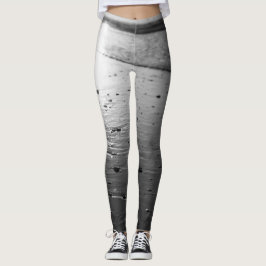 Golden Glassy Sand Grayscale Leggings
