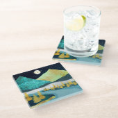 Golden Glazen Onderzetter (Schuin)