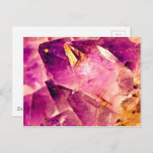 Golden Gleaming Amethyst Crystal Briefkaart (Voorkant / Achterkant)
