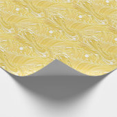 Golden glimpende zwenken cadeaupapier (Hoek)