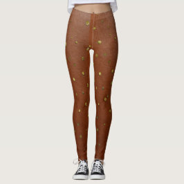 Golden Glint: bruine Leggings?" Leggings