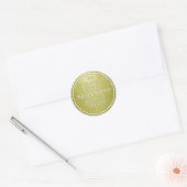 Golden Glitter 50th Wedding Jubileum Ronde Sticker (Envelop)