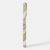 Golden Glitter Abstract Marble Pattern Monogram iPhone Hoesje (Rechterkant)