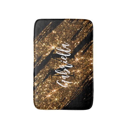 Golden Glitter Badmat (Voorkant Verticaal)