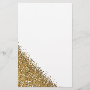 Golden glitter briefpapier