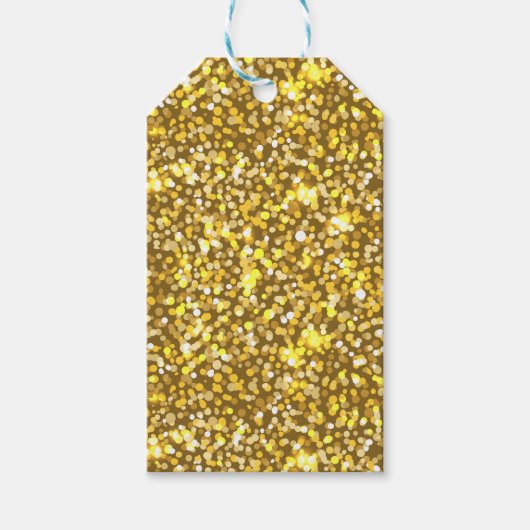 Golden glitter cadeaulabel (Voorkant)