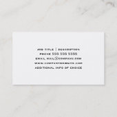 Golden Glitter Cat, Meow Quote Visitekaartje (Achterkant)