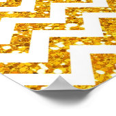 Golden Glitter Chevron Pattern Poster (Hoek)