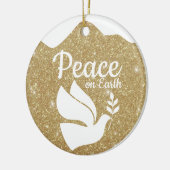 Golden Glitter Christmas Luke Bible Verse ⛪️ 🎄 Keramisch Ornament (Links)