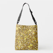 Golden glitter crossbody tas (Achterkant)