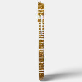 Golden Glitter Custom Name Hoesje-Mate iPhone Case (Achterkant / Links)