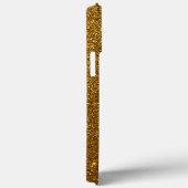 Golden Glitter Custom Name Hoesje-Mate iPhone Case (Achterkant / Rechts)