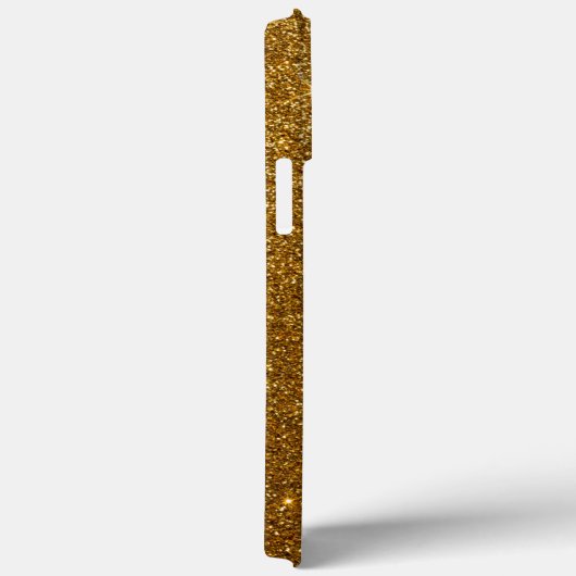 Golden Glitter Custom Name Hoesje-Mate iPhone Case (Achterkant / Rechts)