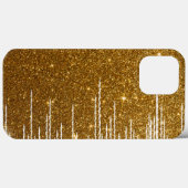 Golden Glitter Custom Name Hoesje-Mate iPhone Case (Achterkant (horizontaal))