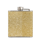 Golden Glitter Custom Text Heupfles (Achterkant)