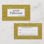 Golden Glitter D1 Visitekaartjes voor benoeming Afsprakenkaartje (Voorkant / Achterkant)
