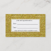 Golden Glitter D1 Visitekaartjes voor benoeming Afsprakenkaartje (Achterkant)