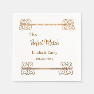 Golden  glitter de perfecte match paar na servet