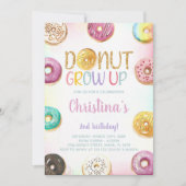 Golden Glitter Donut Birthday-uitnodigingen Kaart (Voorkant)