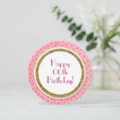 Golden GLITTER Elke verjaardag Persoonlijke ballon Feestdagenkaart (Staand voorkant)