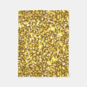 Golden glitter fleece deken (Voorkant)