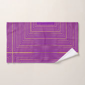 Golden Glitter Geometric Art Line Pattern Bad Handdoek (Handdoek)