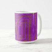 Golden Glitter Geometric Art Line Pattern Koffiemok (Voorkant rechts)