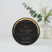 Golden Glitter Geometric Vip Party Event Luxe Kaart (Staand voorkant)