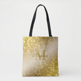 Golden glitter gepersonaliseerd Tas