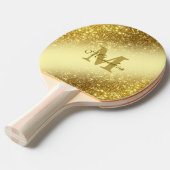 Golden glitter gepersonaliseerd Tas Tafeltennisbatje (Voorkant Gekanteld)