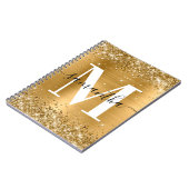 Golden Glitter Gold Foil Signature Monogram Notitieboek (Linkerzijde)
