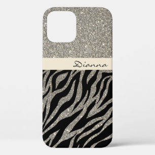 Golden Glitter Gold Zebra Animal Print Patroon Case-Mate iPhone Case
