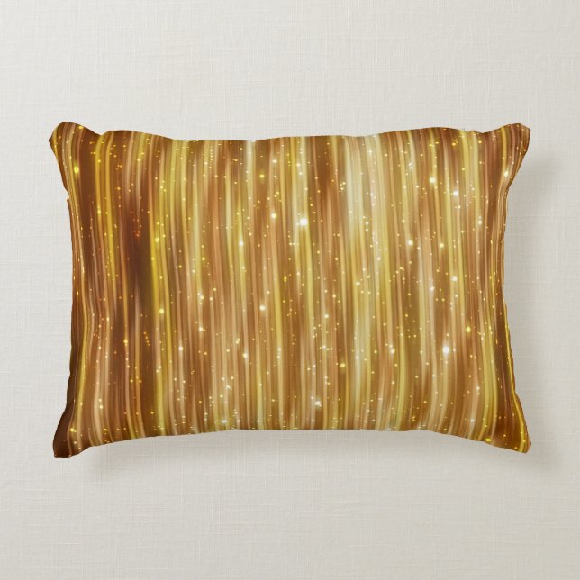 Golden Glitter: heldere Abstracte achtergrond. Accent Kussen (Voorkant)