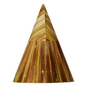 Golden Glitter: heldere Abstracte achtergrond. Feesthoedjes (Achterkant)