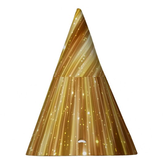 Golden Glitter: heldere Abstracte achtergrond. Feesthoedjes (Rechts)