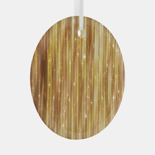 Golden Glitter: heldere Abstracte achtergrond. Glas Ornament (Voorkant Rechts)