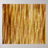Golden Glitter: heldere Abstracte achtergrond. Poster (Voorkant)